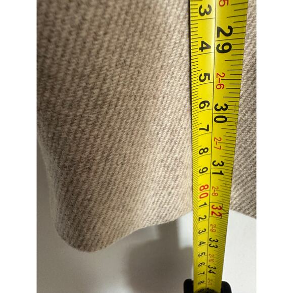 Calvin Klein Medium Winter Pea Coat Jacket Neutral Tan Taupe Work Lux Designer - Picture 11 of 12